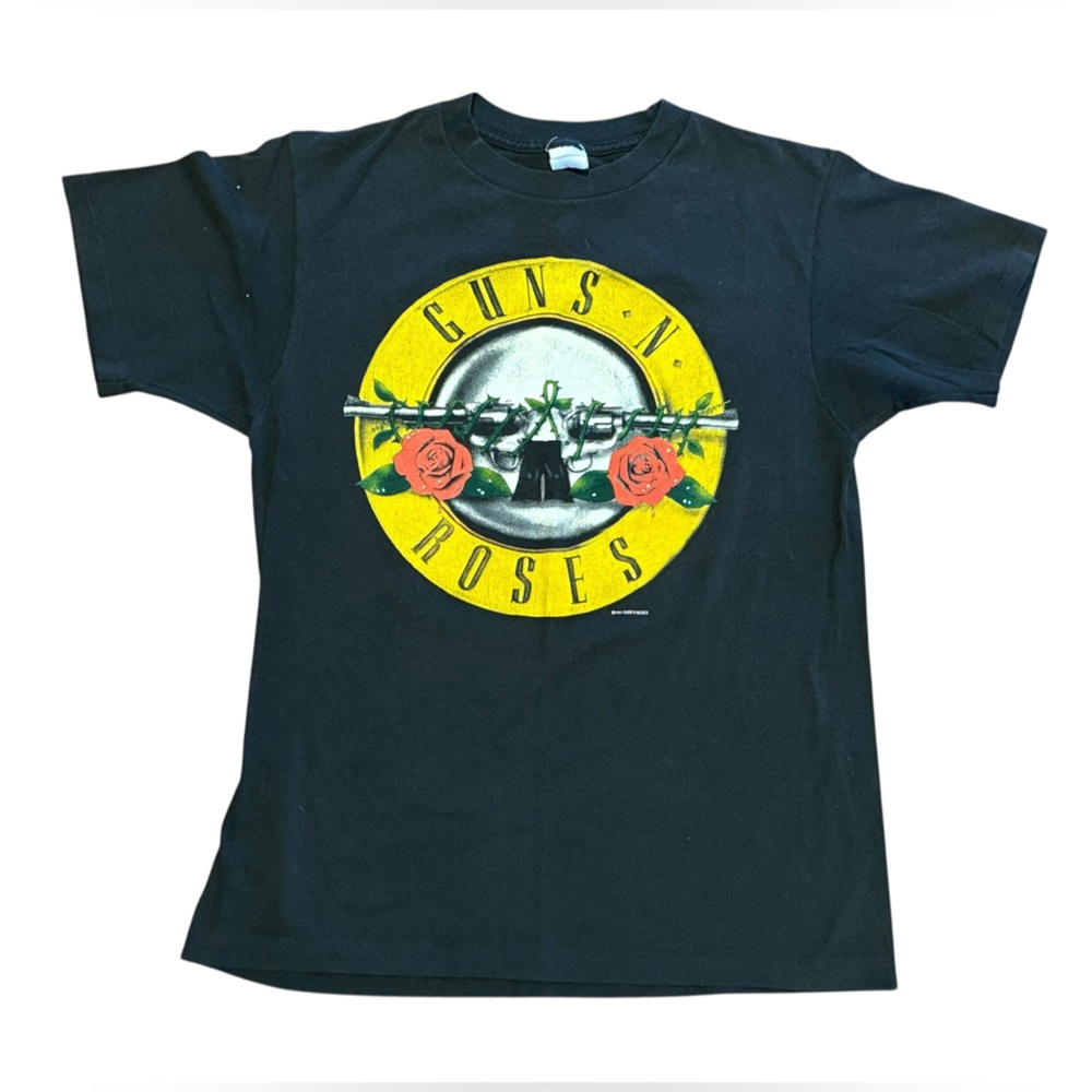 Vintage 1987 Guns N Roses Black Graphic Single Stitch T Shirt Size Large